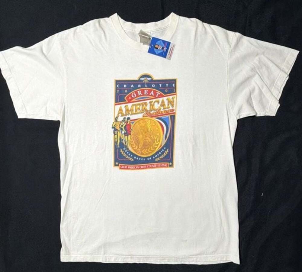 Vintage 2001 Nike Great American Challenge Cross Country T-Shirt Size L